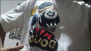 gxmy夏季刺繡短袖t恤男士新款修身美式高街潮牌ins圓領(lǐng)衣服男裝體恤衫 白色230克 L 曬單實(shí)拍圖