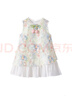 La Chapelle拉夏貝爾女童連衣裙2025新品洋氣兒童夏裝公主裙寶寶碎花背心裙子 米色 送帽子 130 建議身高121-130cm 曬單實(shí)拍圖