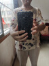 傲冬（AODOnG）高級真絲上衣女桑蠶絲T恤圓領甜美半袖印花小衫休閑氣質夏季時尚 米底紅花 L（建議110斤以內） 曬單實拍圖