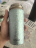 虎牌香港直郵純鈦保溫杯燜茶泡茶水鈦杯彈跳蓋雙層杯女士520禮物 冰花藍色400ml 曬單實拍圖