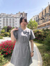 獨(dú)束大碼女裝2025夏季新款改良新中式連衣裙微胖mm收腰顯瘦A字裙 暮云灰 3XL （尺碼：5） 曬單實(shí)拍圖
