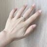 中國黃金鉆石鉑金戒指女求婚鉆戒白金婚戒結婚紀念日禮物送老婆女友生日 一吻定情鉑金鉆戒-10分【京速達】 曬單實(shí)拍圖