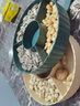 OIMG北歐輕奢果盤收納盒創(chuàng)意糖果盤帶蓋分格家用零食瓜子盤干果客廳QC 雙層干果盤【龍膽綠+漢白玉】 三分格 曬單實(shí)拍圖