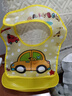 寶寶食飯兜防水防臟可拆卸圍嘴嬰兒圍兜卡通吃飯喂飯幼兒5歲男女 黃色汽車(chē) 曬單實(shí)拍圖