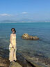 緋垚海邊度假吊帶連衣裙夏多巴胺露背仙女沙灘裙旅游垂墜感v領(lǐng)長裙子 【黃色暈染】 M 曬單實拍圖