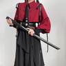 【月影流光】紅黑顯瘦新中式漢服垂感壓褶掛帶氣質(zhì)襯衫顯瘦長(zhǎng)裙 月影流光【長(zhǎng)袖 酒紅色六件套】 S 曬單實(shí)拍圖