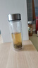 玻璃透明雙層創(chuàng)意玻璃杯耐高溫圓形茶杯大容量成人帶蓋泡茶杯 雙層玻璃杯1個(gè) 曬單實(shí)拍圖