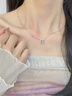 Grace Girl蝴蝶項鏈女生輕奢小眾設計表白生日禮物七夕情人節禮物送女友閨蜜 夢(mèng)幻蝴蝶項鏈-粉 曬單實(shí)拍圖