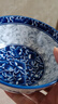 華青格青花瓷6英寸唐式家用飯碗面碗湯碗陶瓷碗2只裝 高溫釉下彩餐具 曬單實(shí)拍圖