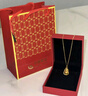 中國(guó)黃金（CHINA GOLD）黃金吊墜女足金葫蘆項(xiàng)鏈轉(zhuǎn)運(yùn)珠首飾七夕情人節(jié)生日禮物送老婆媽媽 足金葫蘆吊墜-約0.3g【贈(zèng)純銀鏈】 曬單實(shí)拍圖