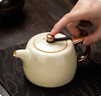 麟鵬加佳汝窯米黃漢瓦茶壺家用高檔開(kāi)片可養陶瓷功夫茶具配件泡茶單壺定制 井欄米黃汝窯壺（簡(jiǎn)裝） 曬單實(shí)拍圖