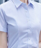 ZUOMASHI條紋襯衣女2025新款商務(wù)休閑寬松職業(yè)白襯衫女短袖V領(lǐng)夏季女套裝 藍(lán)色條紋 方領(lǐng) 39 /XXL(120-130斤) 曬單實(shí)拍圖