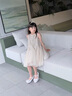 G.DUCKKIDS小黃鴨童裝女童裙子夏季洋氣兒童公主裙女寶寶夏款大花仙子連衣裙 人魚裙子送頭紗 100 (建議90cm 3-4歲左右)cm 曬單實(shí)拍圖