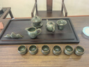 桃木吟景德鎮功夫茶具套裝家用輕奢高檔陶瓷辦公室用泡茶壺茶杯整套禮盒 龍泉窯刻畫(huà)款【恰意逍遙】 17頭 曬單實(shí)拍圖