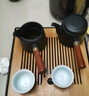 蘇氏陶瓷（SUSHI CERAMICS）功夫茶具套裝實木手柄雙側(cè)把茶壺日式竹面儲水式茶盤茶托禮盒裝 曬單實拍圖