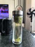 希諾（HEENOOR）雙層玻璃杯男女士泡茶杯車(chē)載辦公室水杯抗菌家用2025新款杯子 9396珠光本色410ML 曬單實(shí)拍圖
