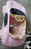 WORK BABY兒童奔馳電動(dòng)車(chē)四輪汽車(chē)1-7歲帶遙控寶寶男女小孩玩具可坐人禮物 淺粉+四驅(qū)皮座+輪燈+遙控+鋰電池 電力驅(qū)動(dòng) 曬單實(shí)拍圖