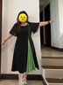 MsShe【法式撞色拼接長(zhǎng)款連衣裙】大碼女裝2025夏季胖mm壓褶裙子 黑色現(xiàn)貨 2XL 曬單實(shí)拍圖