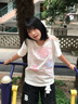 LDBEhellokitty斜肩短袖t恤女夏季新款小眾設(shè)計感顯瘦吊帶露肩上衣ins 白色 XL 【105-120斤】 曬單實拍圖