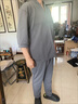 安初夏亞麻套裝男夏季冰絲漢服男裝搭配一套帥氣中國風(fēng)男裝棉麻短袖t恤 灰色套裝【優(yōu)質(zhì)】 XL 建議125-140斤 曬單實(shí)拍圖