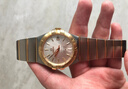 【二手99新】歐米茄(OMEGA)正品星座系列國檢鑒定男表35mm鋼間金原鑲鉆自動機械男士手表腕表 123.20.35.20.02.002黃金銀盤條刻 35mm 曬單實拍圖