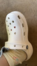 卡駱馳（crocs）厚底云朵洞洞鞋戶(hù)外休閑時(shí)尚一腳蹬沙灘鞋拖鞋 206750 206750-100 34 -35 曬單實(shí)拍圖