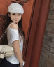 SEEYOND 深陽夏季亞麻條紋鴨舌帽女透氣日系貝雷帽街頭薄畫家帽男文藝復(fù)古帽子 白色 均碼 （55-58cm） 曬單實拍圖