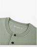 ABERCROMBIE & FITCH男裝25夏新款經(jīng)典小麋鹿美式重磅寬松亨利領(lǐng)短袖T恤KI124-5188 石板綠 S (175/92A) 曬單實(shí)拍圖