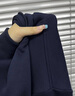 秋冬棉衛衣藏青色字母紐扣衣服男女寬松美式加絨連帽慵懶風(fēng)上衣 藏青色加絨款 M 曬單實(shí)拍圖