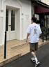 倉石一樹 KAZUKI KURAISHI倉石一樹小熊短袖T恤男士夏季休閑2025新款潮牌時(shí)尚圓領(lǐng)印花半袖 白色 M 曬單實(shí)拍圖