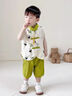 G.DUCKKIDS男童夏裝套裝2025古風(fēng)新款帥氣無袖薄款兒童寶寶國風(fēng)唐裝中式漢服 夏熊貓背心套裝(不帶吊墜) 100 cm 曬單實(shí)拍圖
