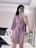 GP Memory性感睡衣女純欲風(fēng)高級感吊帶蕾絲睡裙帶胸墊家居服送閨蜜禮盒套裝 霧霾紫【外袍+吊帶】 M 【建議80-105斤】 曬單實(shí)拍圖