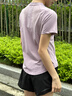 phigeer網(wǎng)紗透氣健身服短袖速干跑步訓練服女夏季寬松瑜伽服薄款運動(dòng)上衣 藕紫短袖 M 曬單實(shí)拍圖