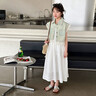 哈羅小黃鴨 HAL.DUCK女童連衣裙套裝2025新款夏季兒童洋氣裙子花邊牛仔馬甲夏裝兩件套 單連衣裙 120 cm 曬單實拍圖