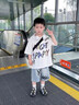 G.DUCKKIDS男童夏裝套裝2025新款洋氣短袖牛仔中大童男孩薄款痞帥時(shí)髦兩件套 米色 130 cm 曬單實(shí)拍圖