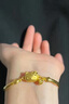 蕊意（Rui yi）香港helloKitty貓半鐲手鏈水貝黃金包銀周手鐲轉(zhuǎn)運(yùn)珠手串送禮物 金1.2克-金凱蒂貓半手鐲 曬單實(shí)拍圖
