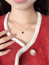 中國黃金 S925銀黑色方牌吊墜鎖骨鏈女簡(jiǎn)約時(shí)尚新年生日情人節送女生 【經(jīng)典紅色禮盒】*八倉發(fā)貨*當/次日達 曬單實(shí)拍圖