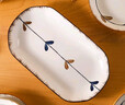賀川屋陶瓷魚(yú)盤(pán)日式釉下彩12英寸蒸魚(yú)盤(pán)菜盤(pán)子 蘭亭序 曬單實(shí)拍圖