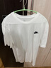 耐克（NIKE） t恤短袖男士2025夏季跑步訓(xùn)練健身運動衫透氣休閑圓領(lǐng)半袖 AR4999-101白色黑 純棉 L 175/建議體重130-150斤 曬單實拍圖