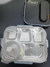 JCZS德國品牌316不銹鋼保溫學(xué)生飯盒上班族食堂專(zhuān)用午餐盒便攜分格便 【316】五分格米粒白送湯碗餐具 曬單實(shí)拍圖