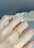 六桂福珠寶 LIU GUI FU JEWELRY黃金戒指999足金玫瑰花純金活口實心素圈女戒情侶生日禮物送女友 金重約2.25g 足金玫瑰戒指 曬單實拍圖