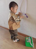 G.DUCKKIDS男童春裝套裝2025新款兒童帥氣小童韓版春秋衣服寶寶工裝三件套潮 卡其色 韓系馬甲開衫三件套 90 碼 曬單實拍圖
