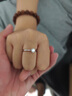 DR經(jīng)典六爪莫桑石鉆戒999純銀戒指求婚七夕情人節禮物送女友 主鉆50分 12號指圍51-52mm 曬單實(shí)拍圖