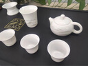 EATKM輕奢品牌羊脂玉白瓷茶具整套高檔蓋碗功夫茶具套裝商務(wù)禮品禮盒裝 西施壺全家福套組+茶盤 禮盒裝 曬單實(shí)拍圖
