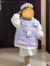 巴拉巴拉童裝寶寶羽絨服保暖嬰兒外套兒童冬季兩件套萌趣男童女童 粉紫70032 100 外套充絨34g+馬甲充絨21g 曬單實(shí)拍圖
