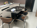餐椅意式輕奢伊姆斯餐椅家用復古北歐餐桌椅簡約靠背椅 黑色 曬單實拍圖