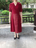珂儷莎媽媽夏裝連衣裙高貴氣質(zhì)中老年女夏季婚宴裝母親節雪紡洋氣裙子 YMQ511-紅色 2XL 【建議105-120斤】 曬單實(shí)拍圖