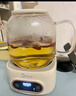 美的（Midea）花漾0膠水全玻璃全自動養(yǎng)生壺 辦公室多功能煮茶壺 燒水壺恒溫電熱水壺煮茶器花茶壺1L YS10B101 曬單實(shí)拍圖