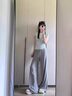 魯雅爾直筒運(yùn)動(dòng)休閑褲女夏季新款小個(gè)子高腰顯瘦衛(wèi)褲垂感百搭瑜伽褲子潮 淺灰色 M 曬單實(shí)拍圖