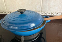 酷彩（Le Creuset）進(jìn)口琺瑯鍋26/30cm鑄鐵海鮮鍋燜蒸燉煮鍋多功能微壓鍋廚房好物 【2-4口之家】馬賽藍(lán) 26cm 曬單實(shí)拍圖